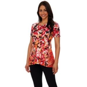 LOGO BY LORI GOLDSTEIN FRENCH TERRY TOP, PURPLE  XS, BRAND NEW FROM QVC